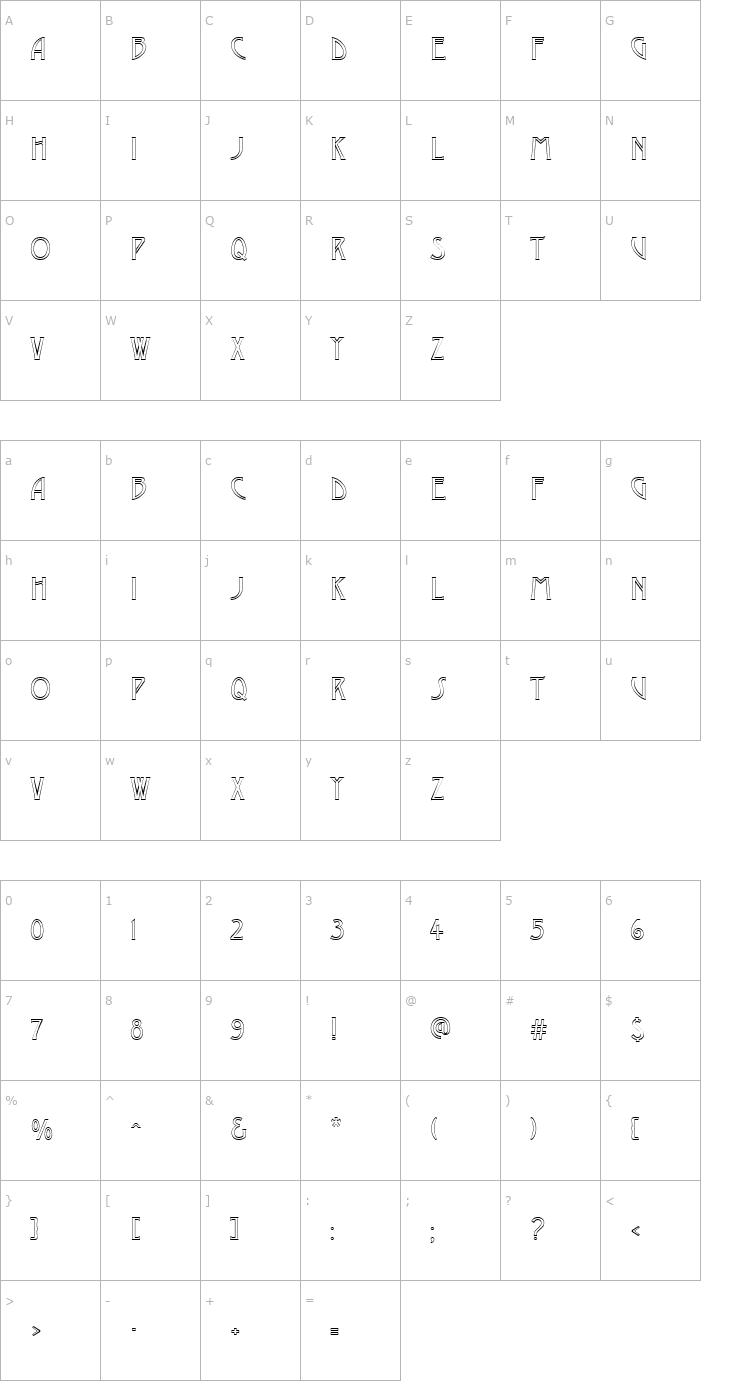 Character Map Desdemona Font