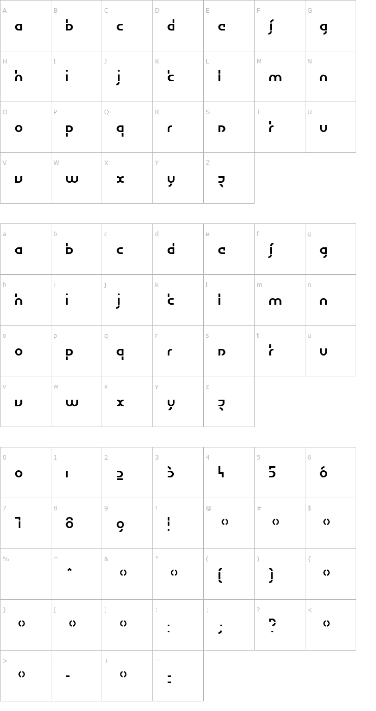 Character Map Design Font