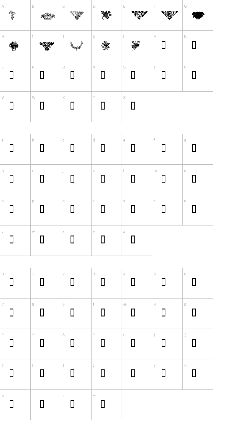 Character Map Design3 Font