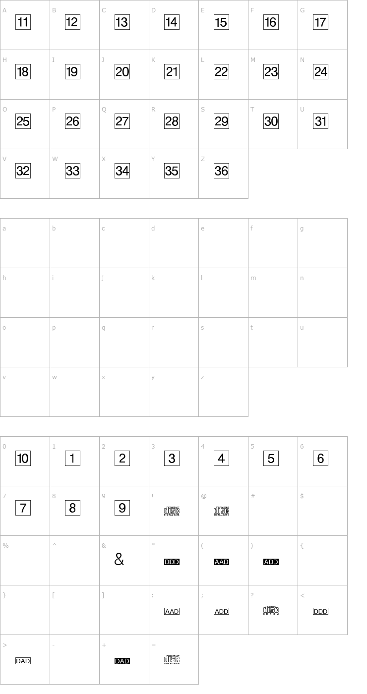 Character Map DesignCD Font