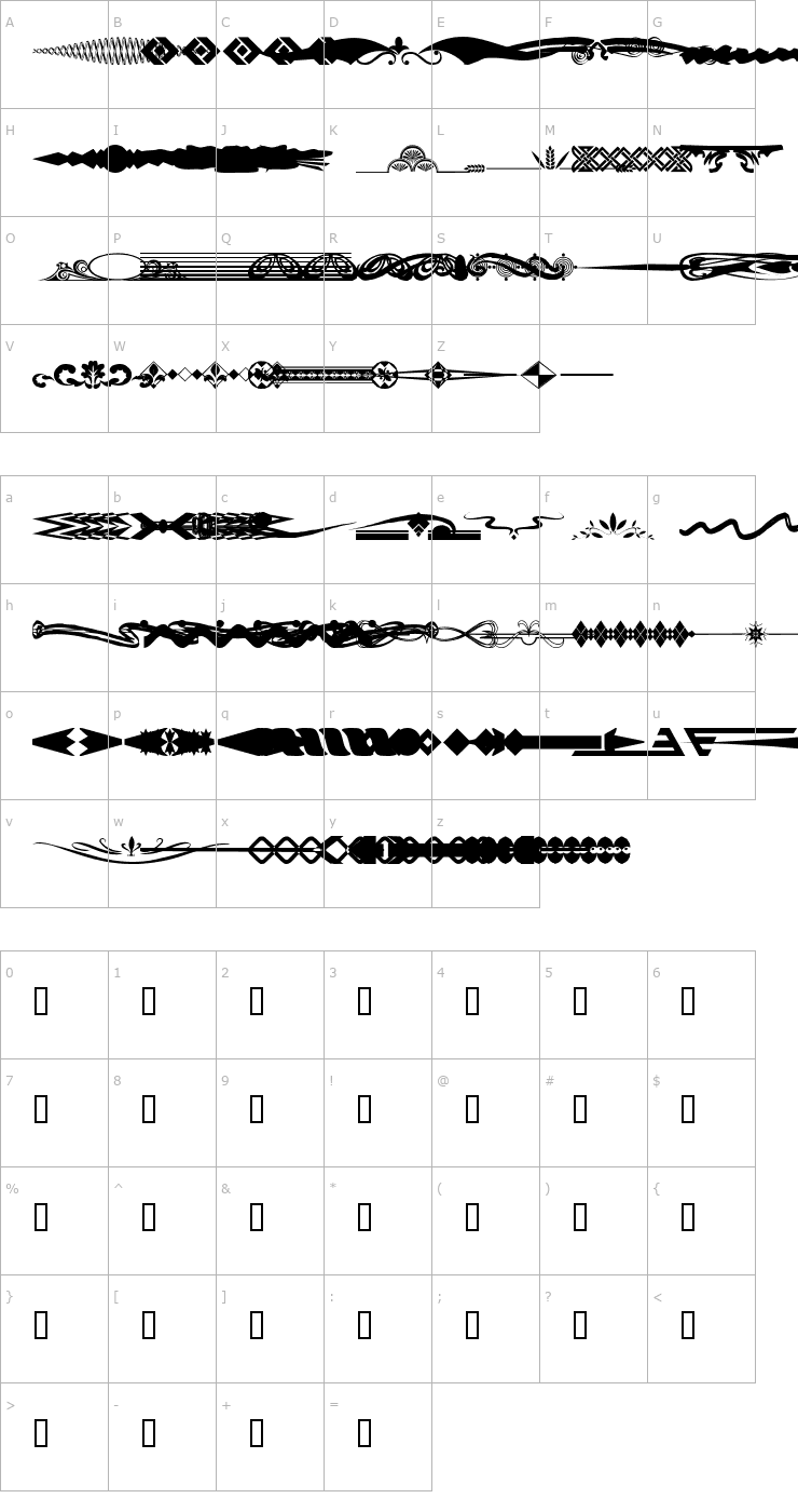 Character Map DesignerDividers Font