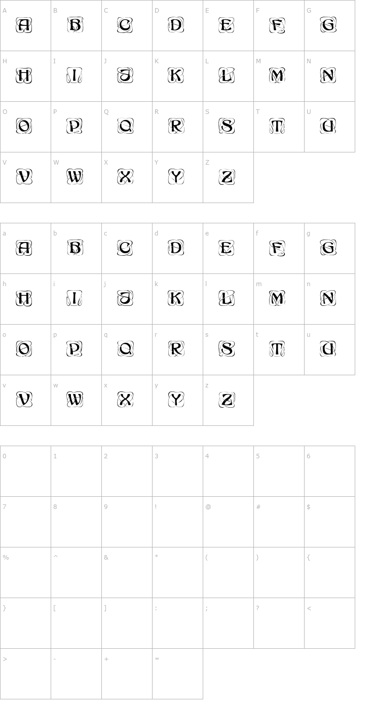 Character Map DesignerTitlingCaps Font