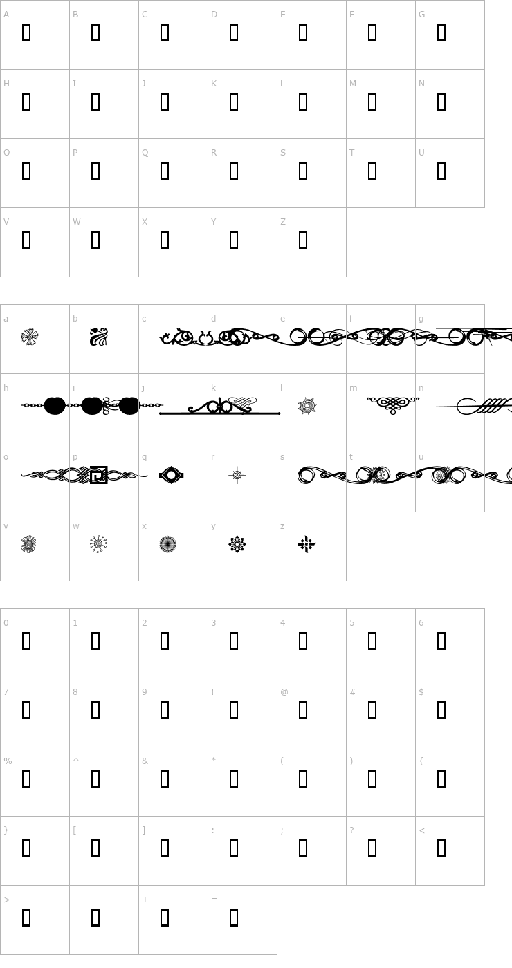 Character Map DesignMotif Font