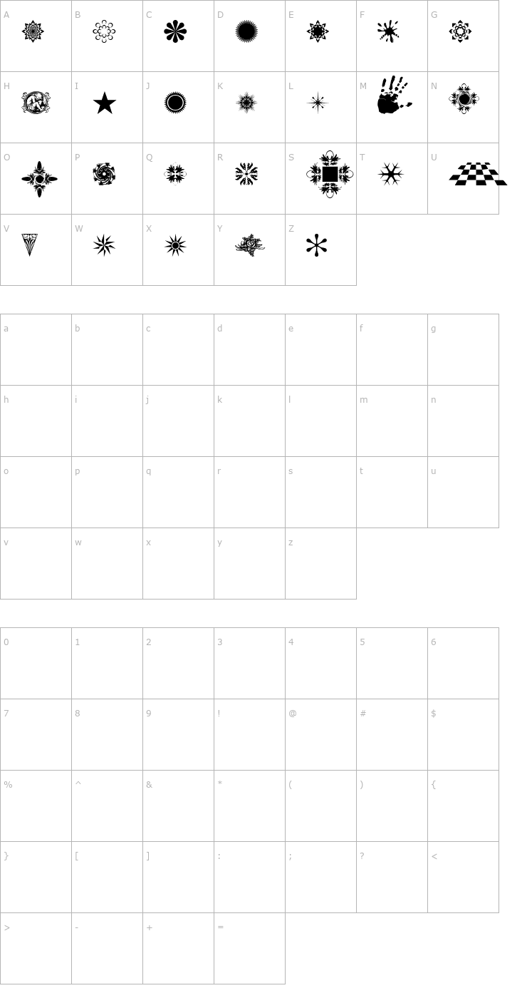 Character Map designs_csp Font