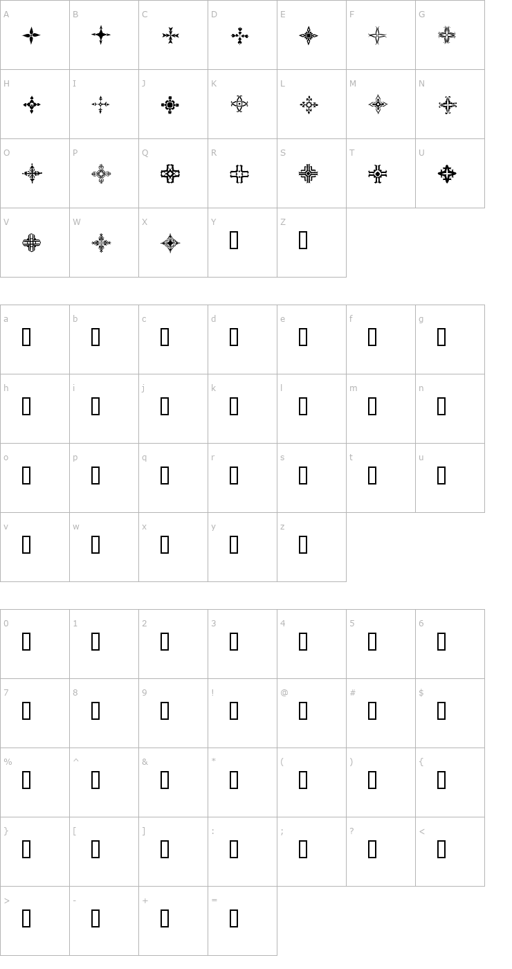 Character Map Designs3 Font