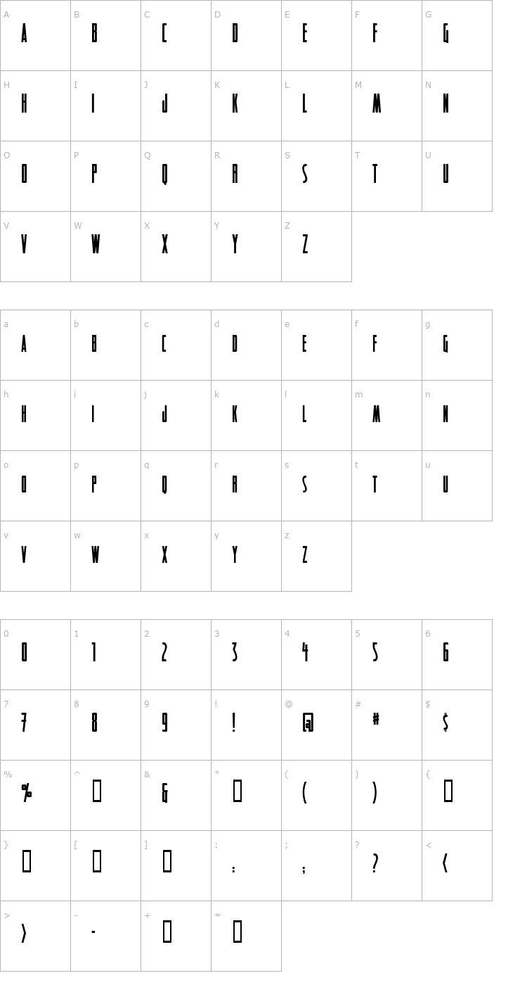 Character Map Detectives Inc Font