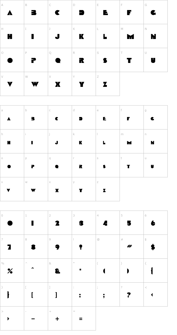 Character Map Devandra Regular Font