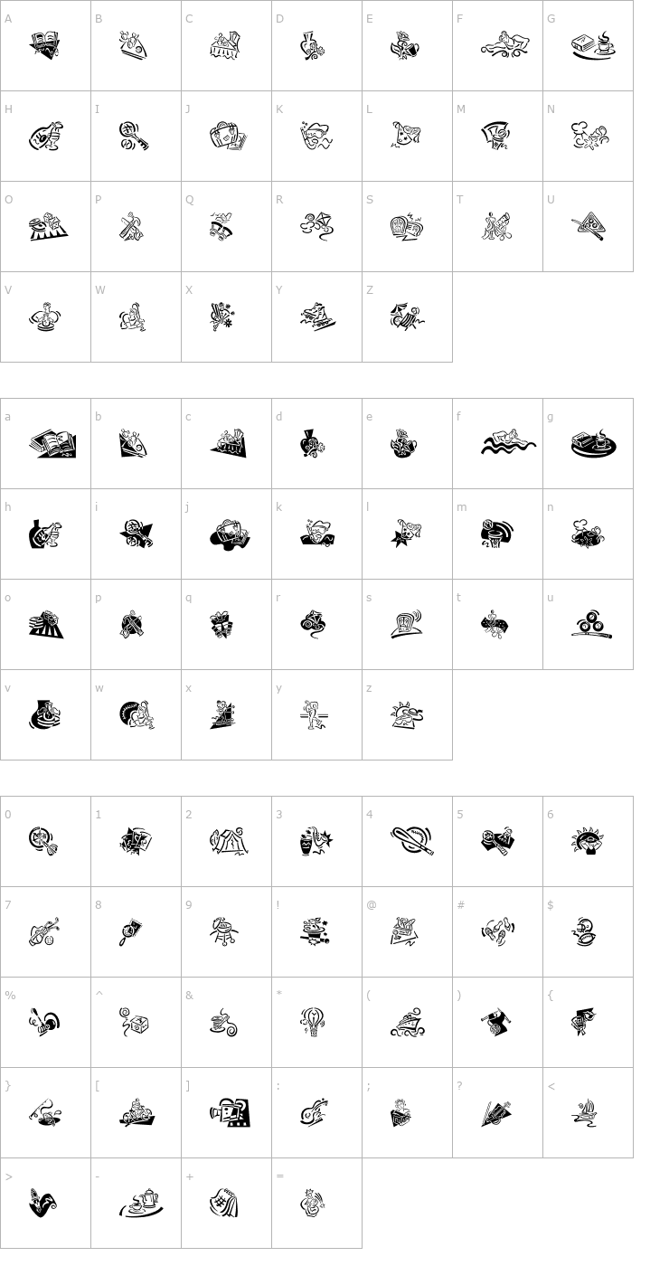 Character Map DF Diversions Font