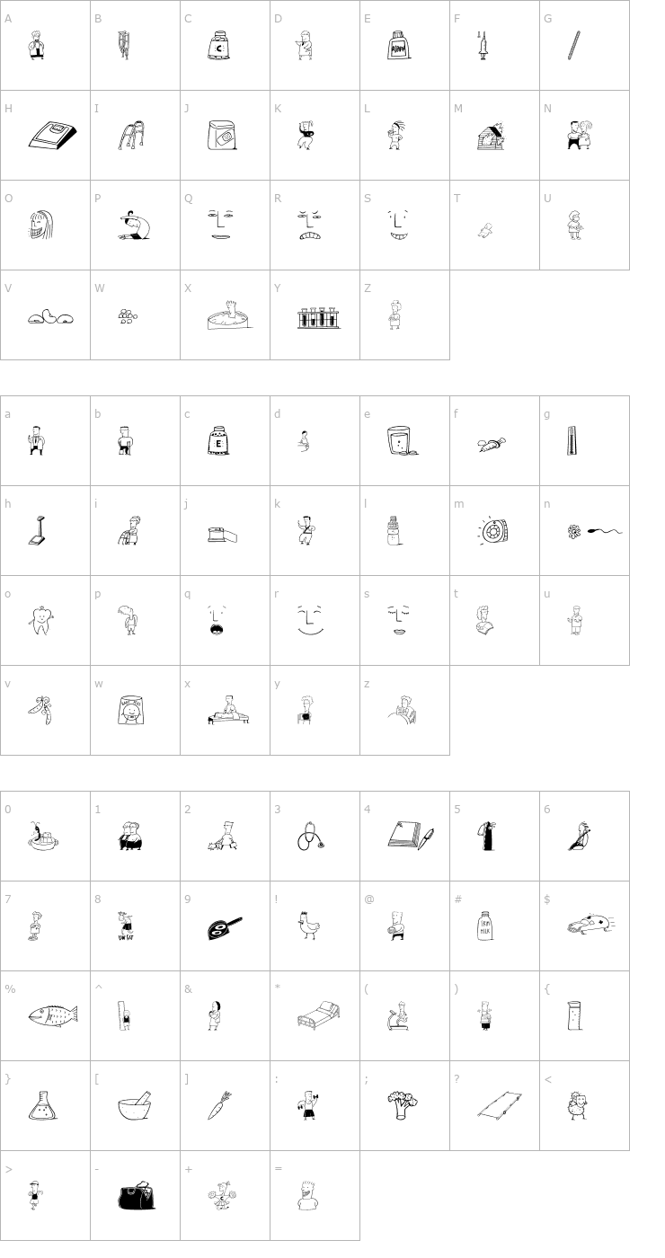 Character Map DF Well Beings LET Plain1.0 Font