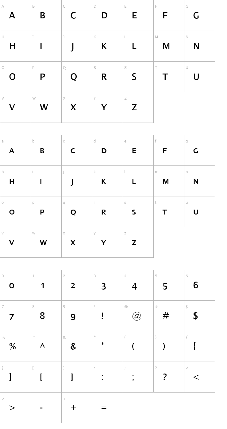 Character Map Dialog SmallCaps Font