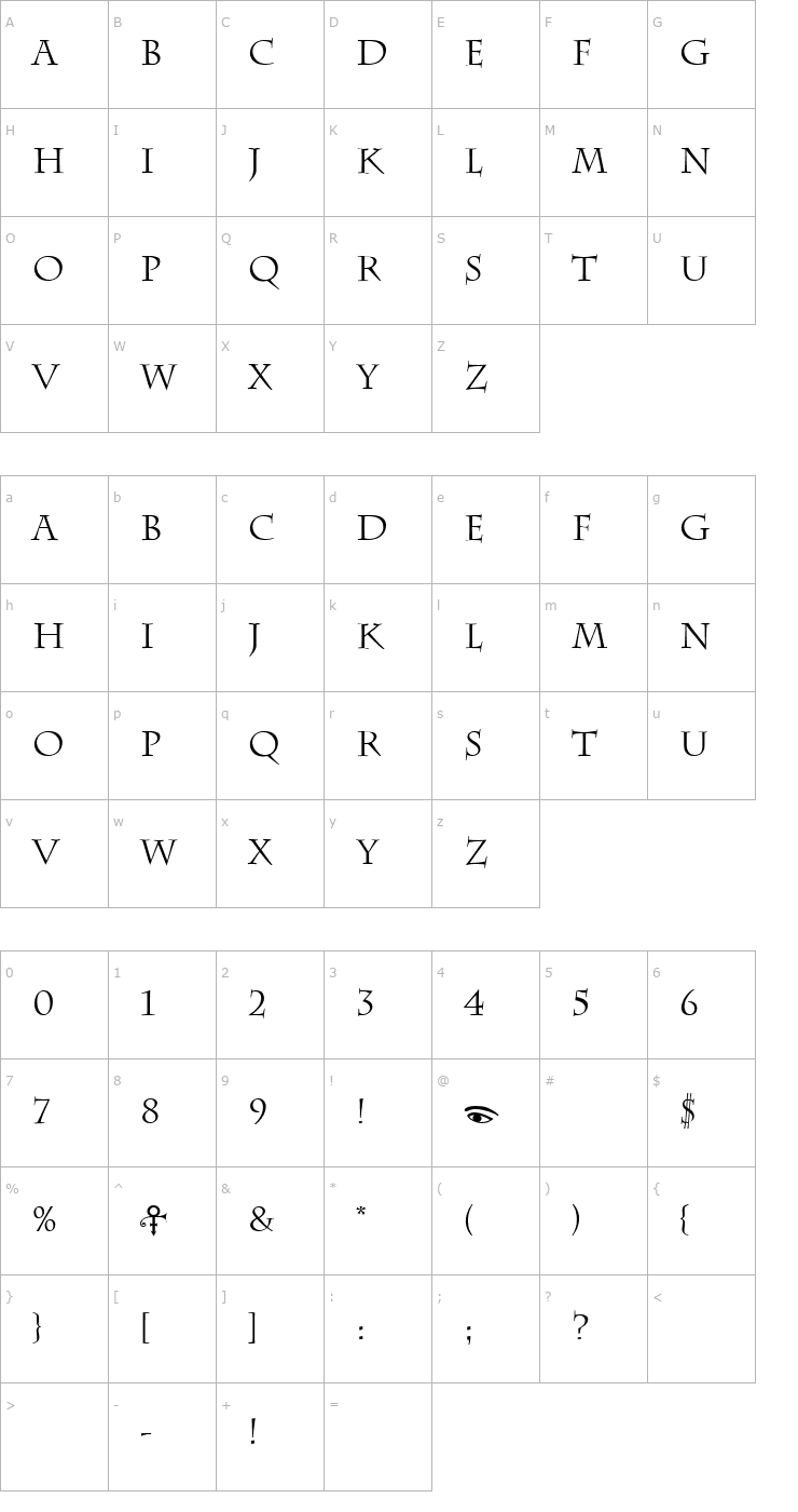 Character Map Diamonds & Pearls Font