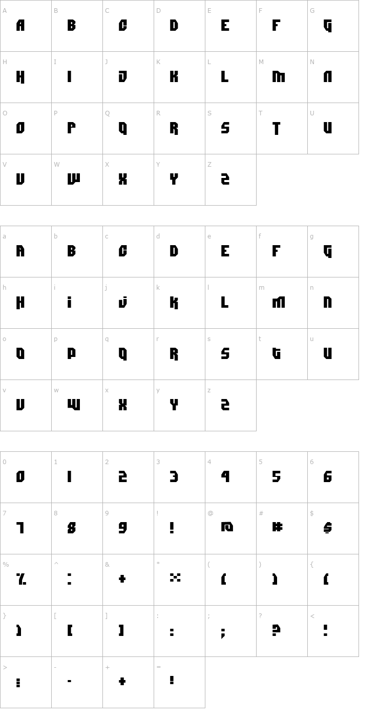 Character Map Dimitri Font