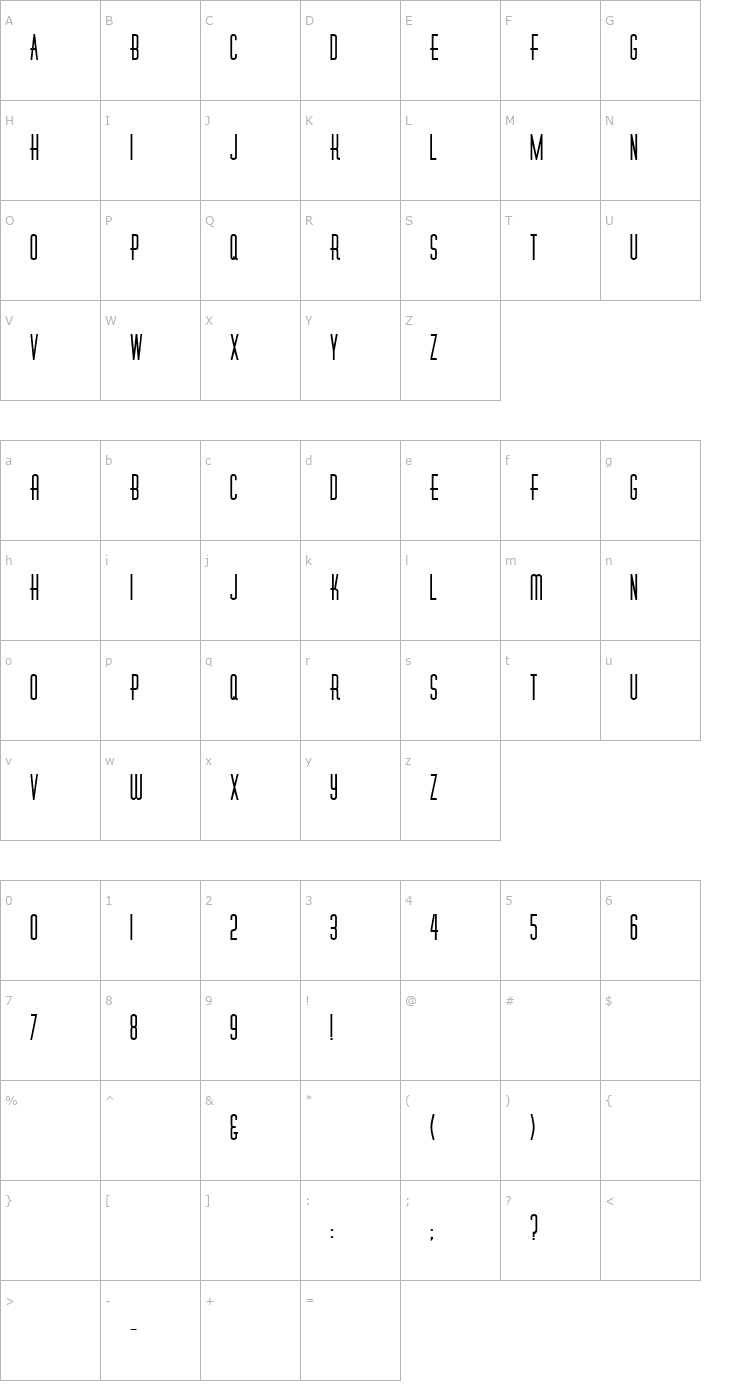 Character Map Diner Fatt Font