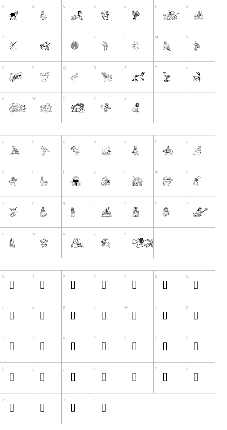 Character Map DingDelights Font