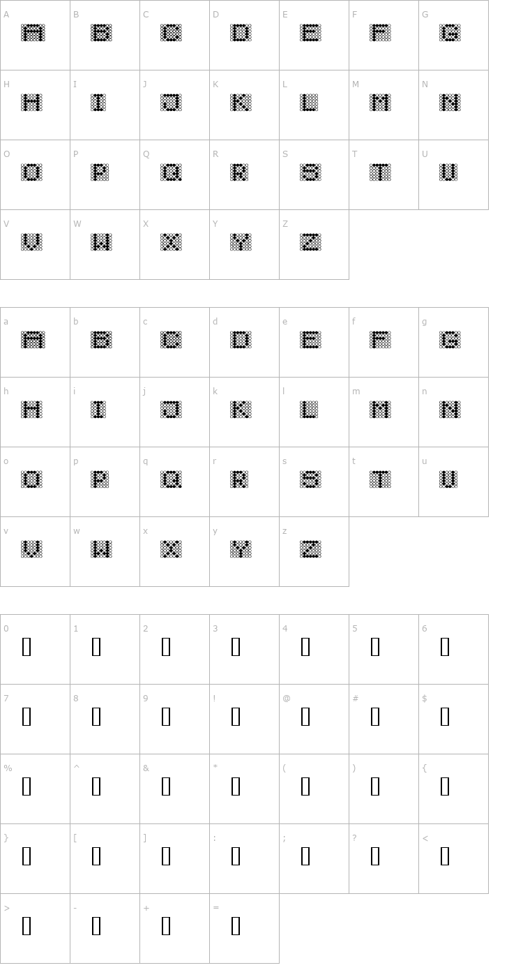 Character Map Diodos Font
