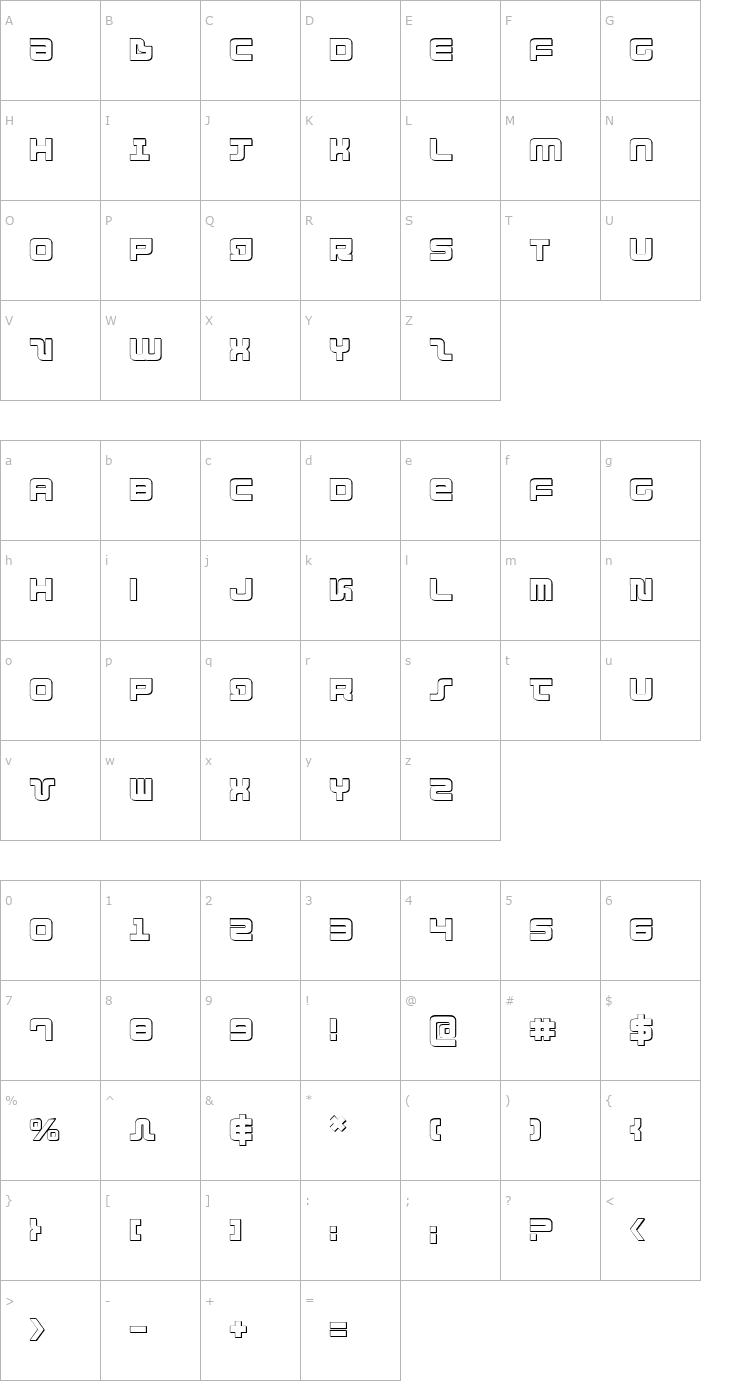 Character Map Direktor 3D Font