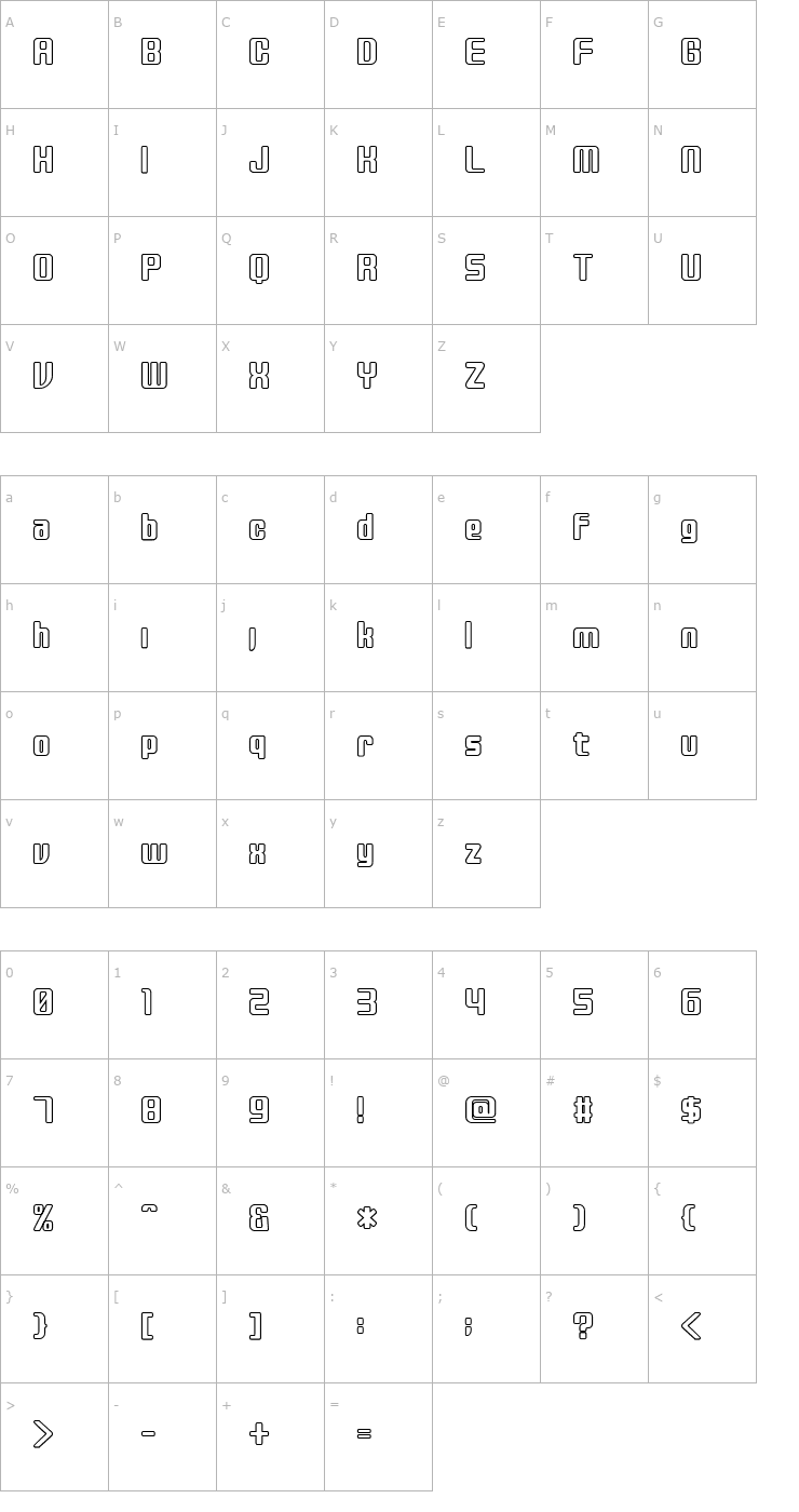 Character Map disc Font