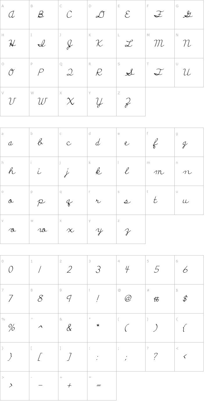Character Map Discipuli Britannica Font