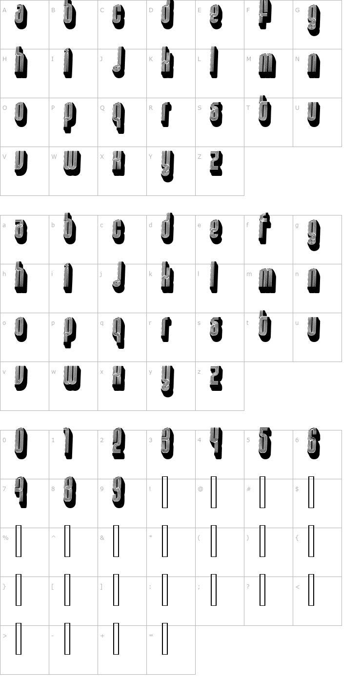 Character Map disco 3 fenotype Font