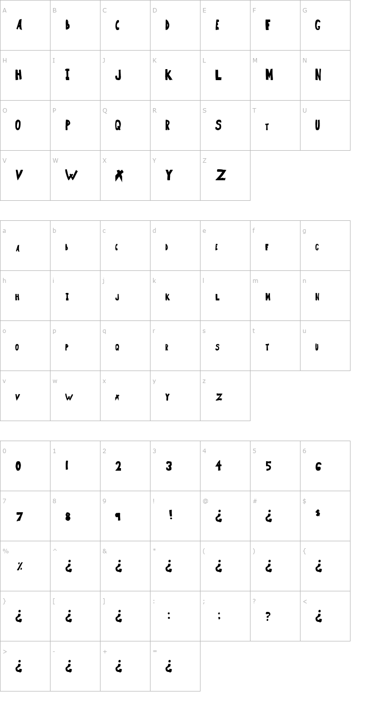 Character Map Discussion Font
