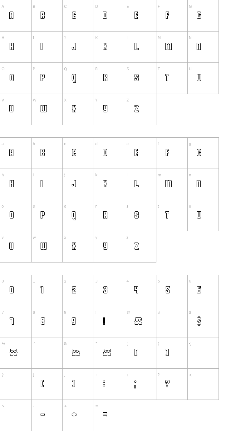 Character Map Diskun Font