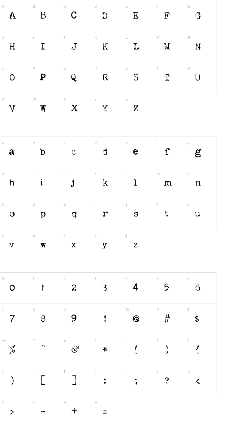 Character Map Dislexiæ Font