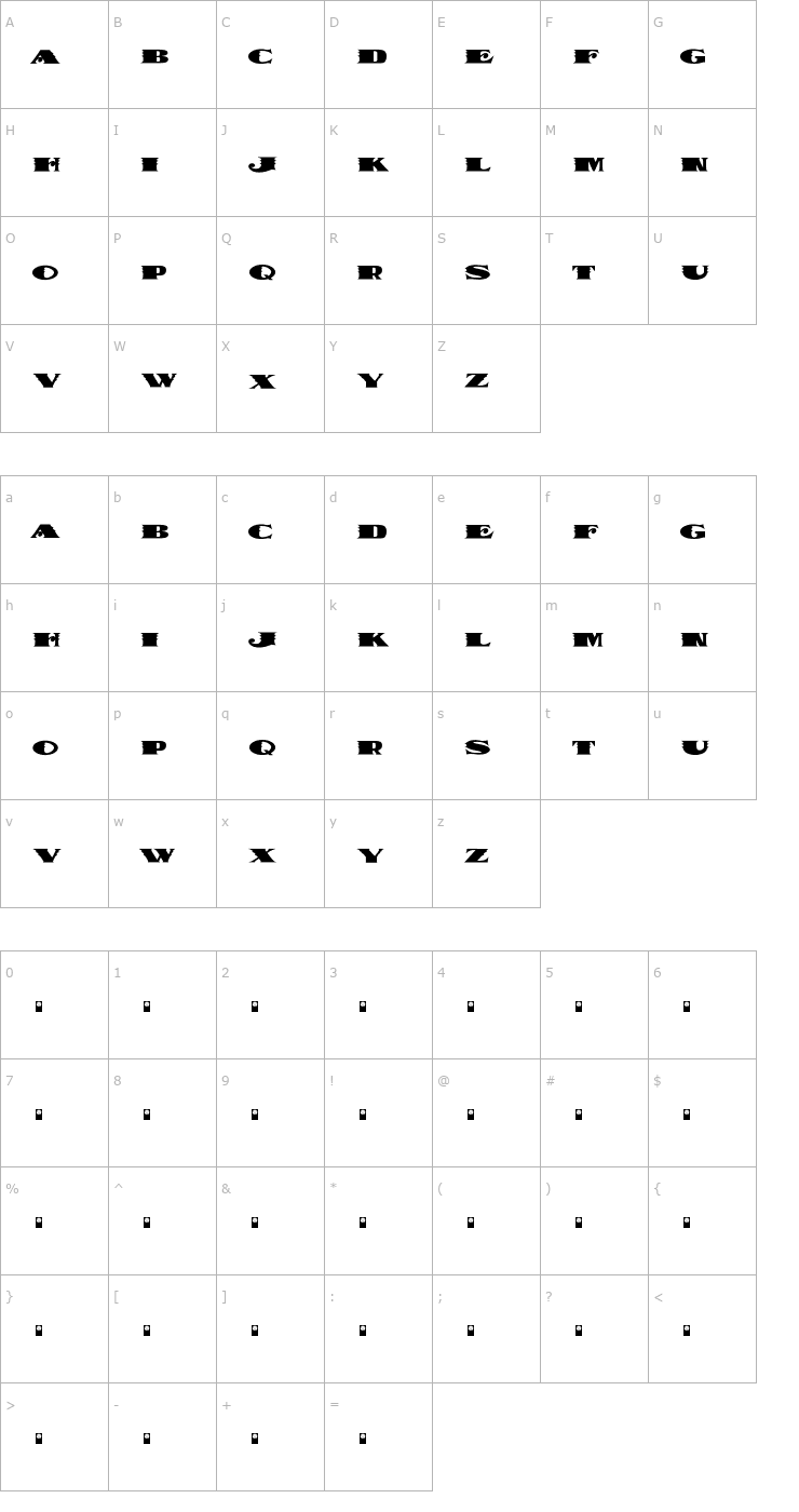 Character Map Dispatch Black Font