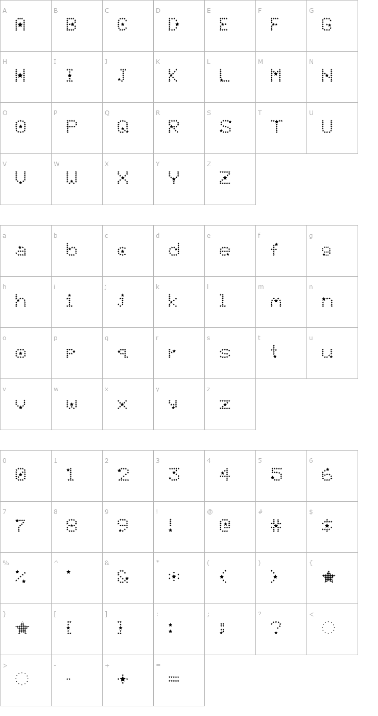 Character Map Divo Font