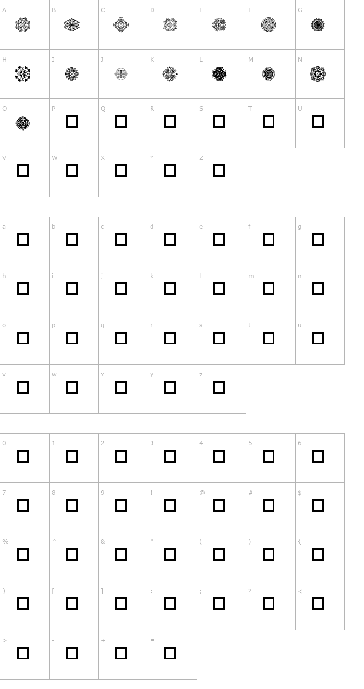 Character Map DLDesignsFour Font