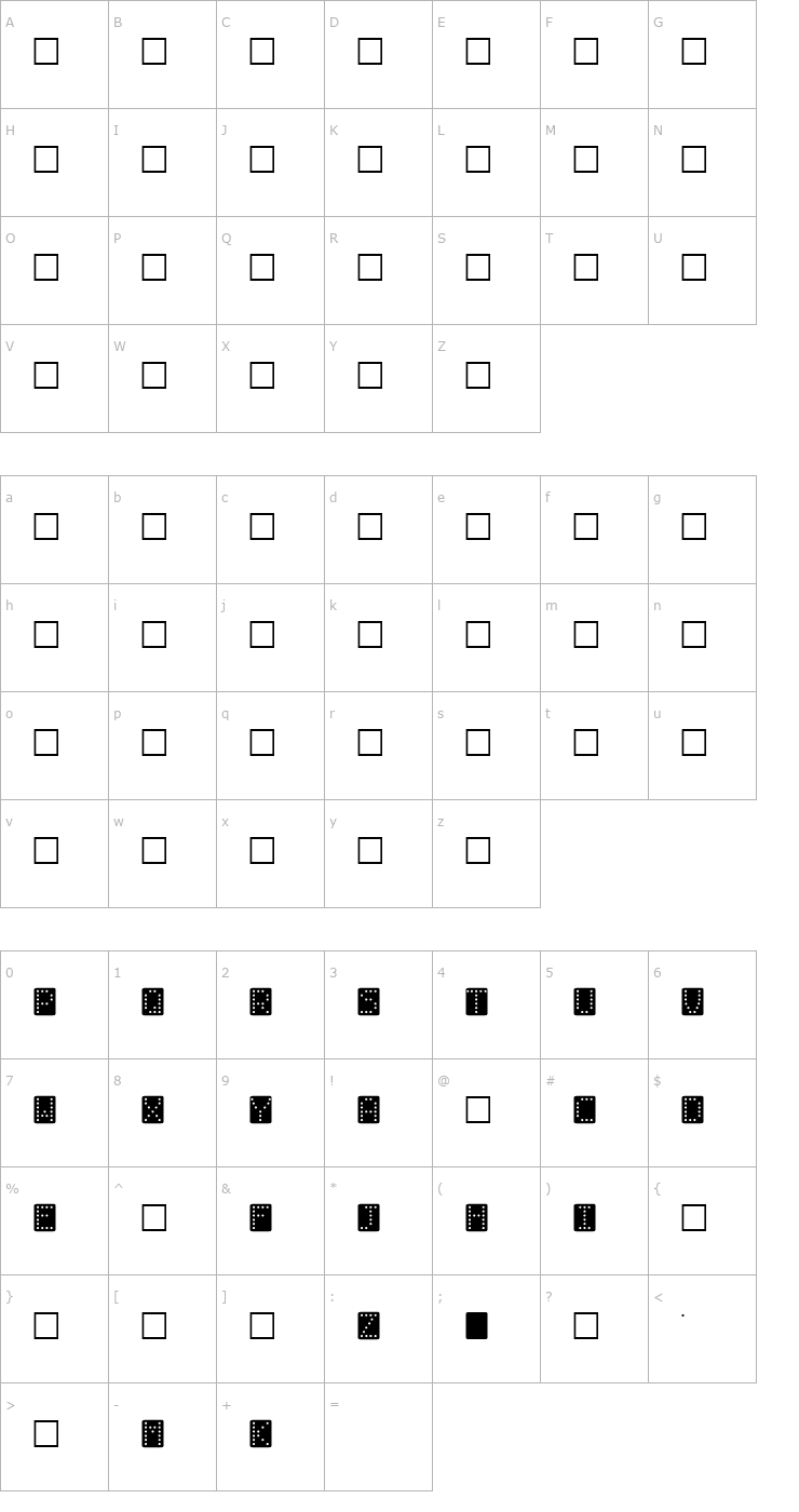 Character Map DominoEffect Font