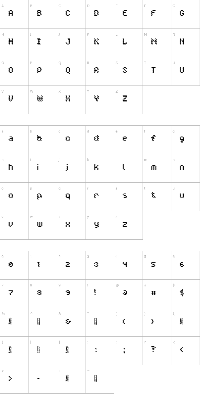 Character Map Doppler A Font