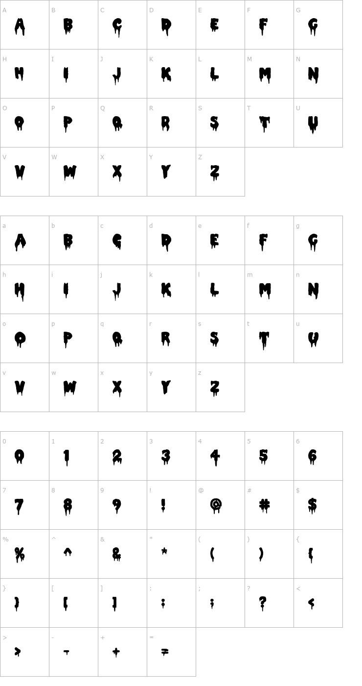 Character Map Double Feature Font