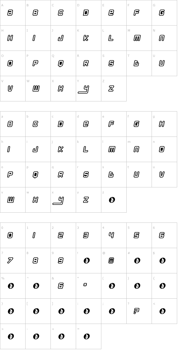 Character Map DoublyBlessed Font