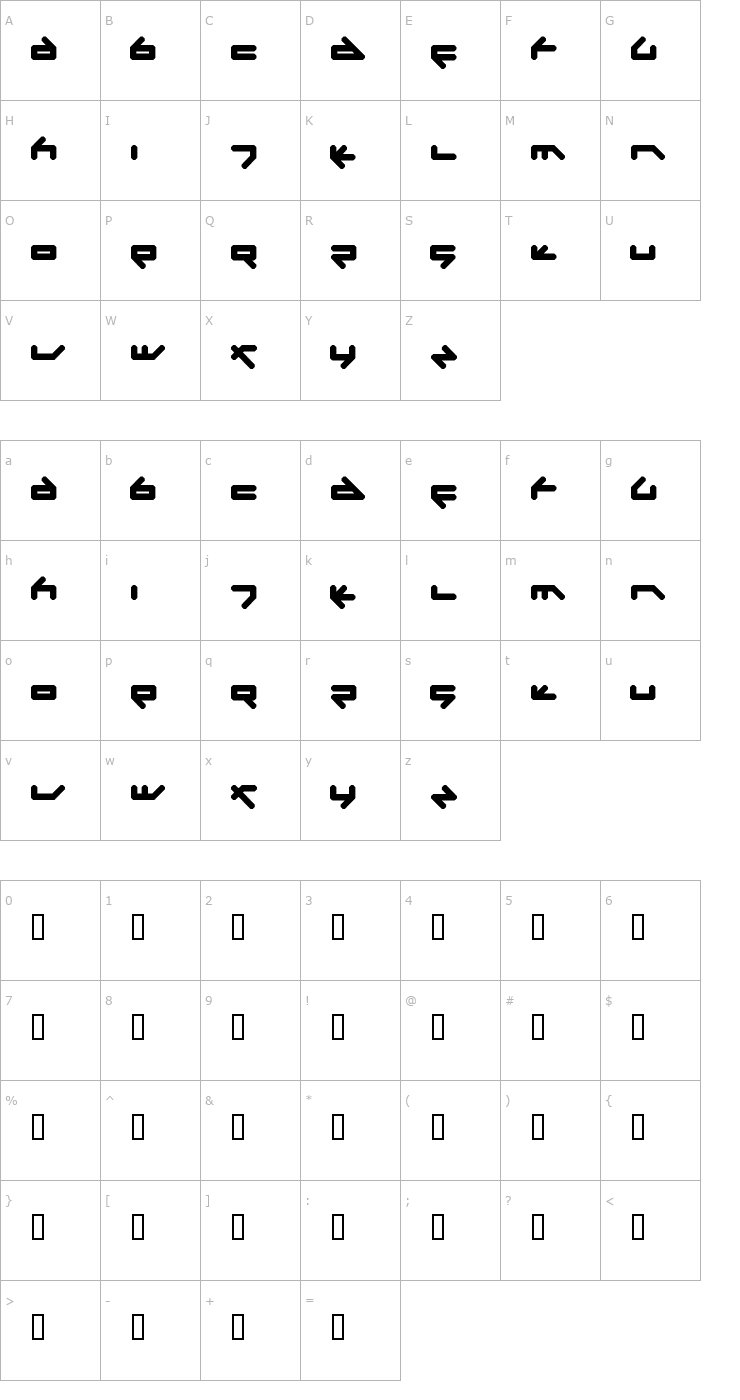 Character Map Dreampop Font