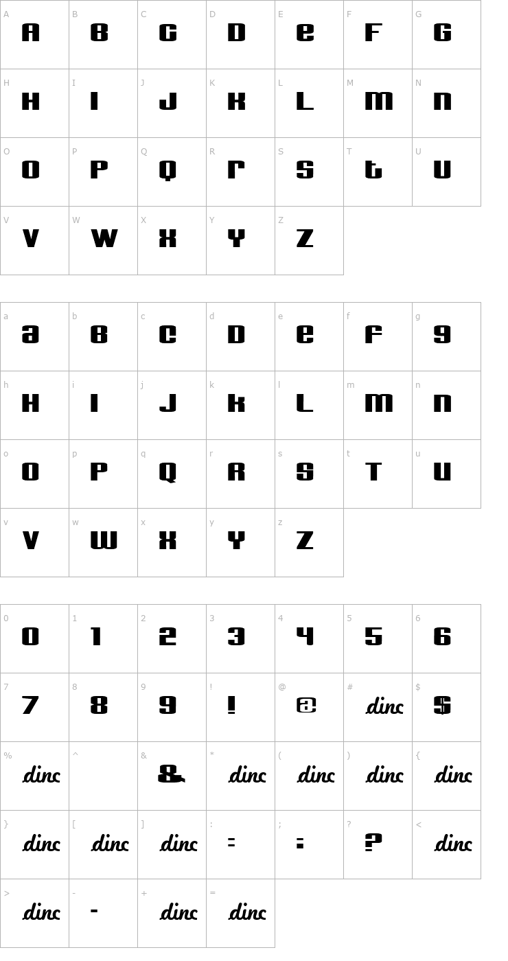 Character Map Drive Font