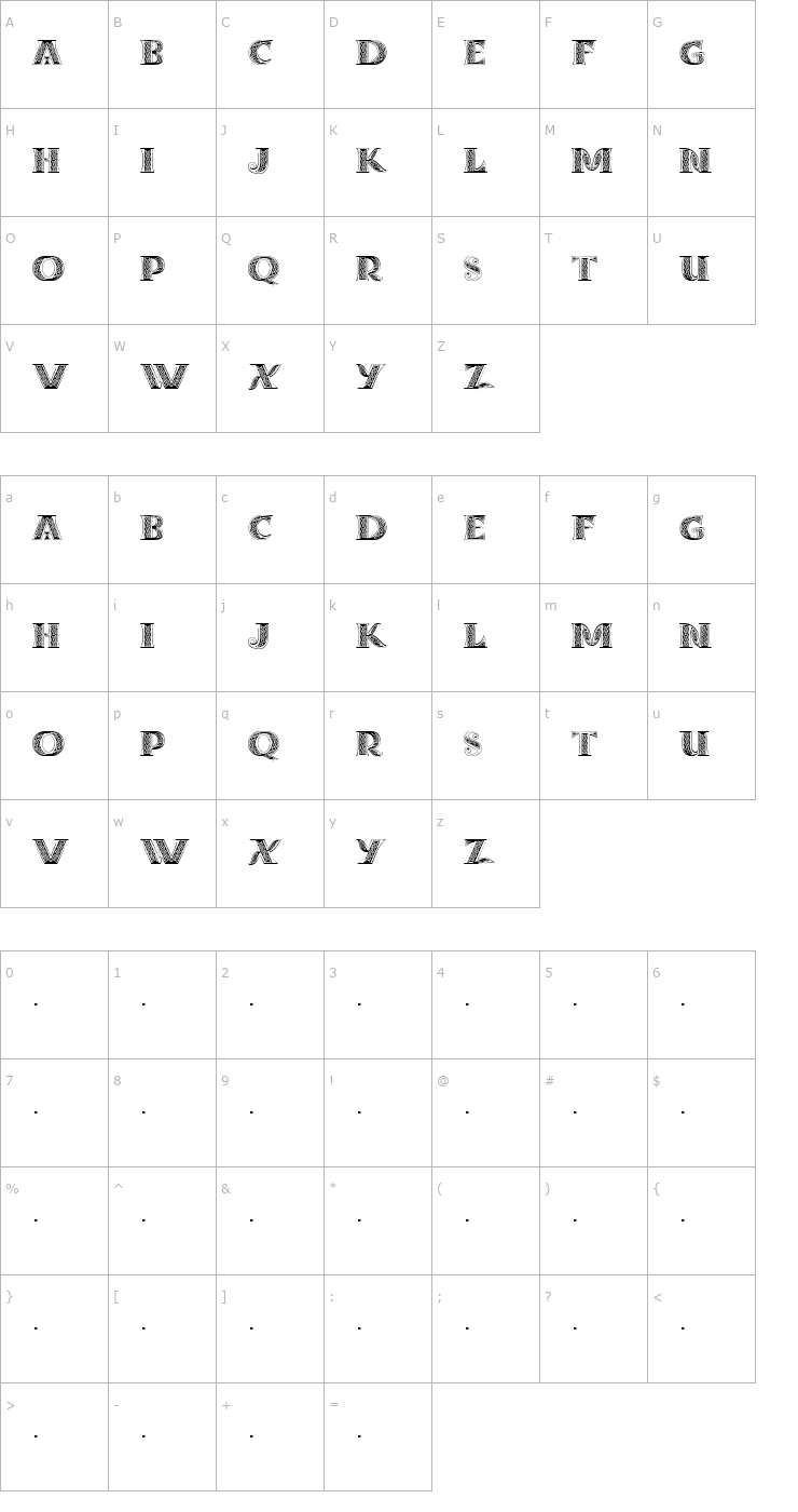 Character Map DropCaps Font