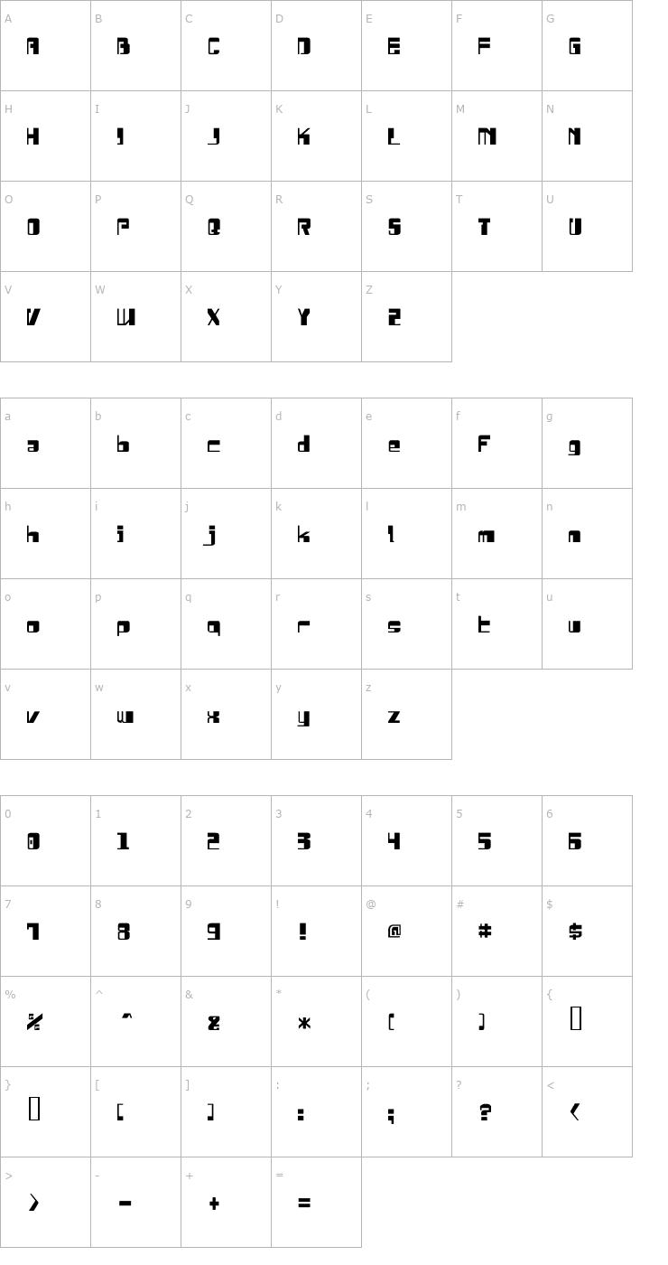 Character Map Drosselmeyer Font