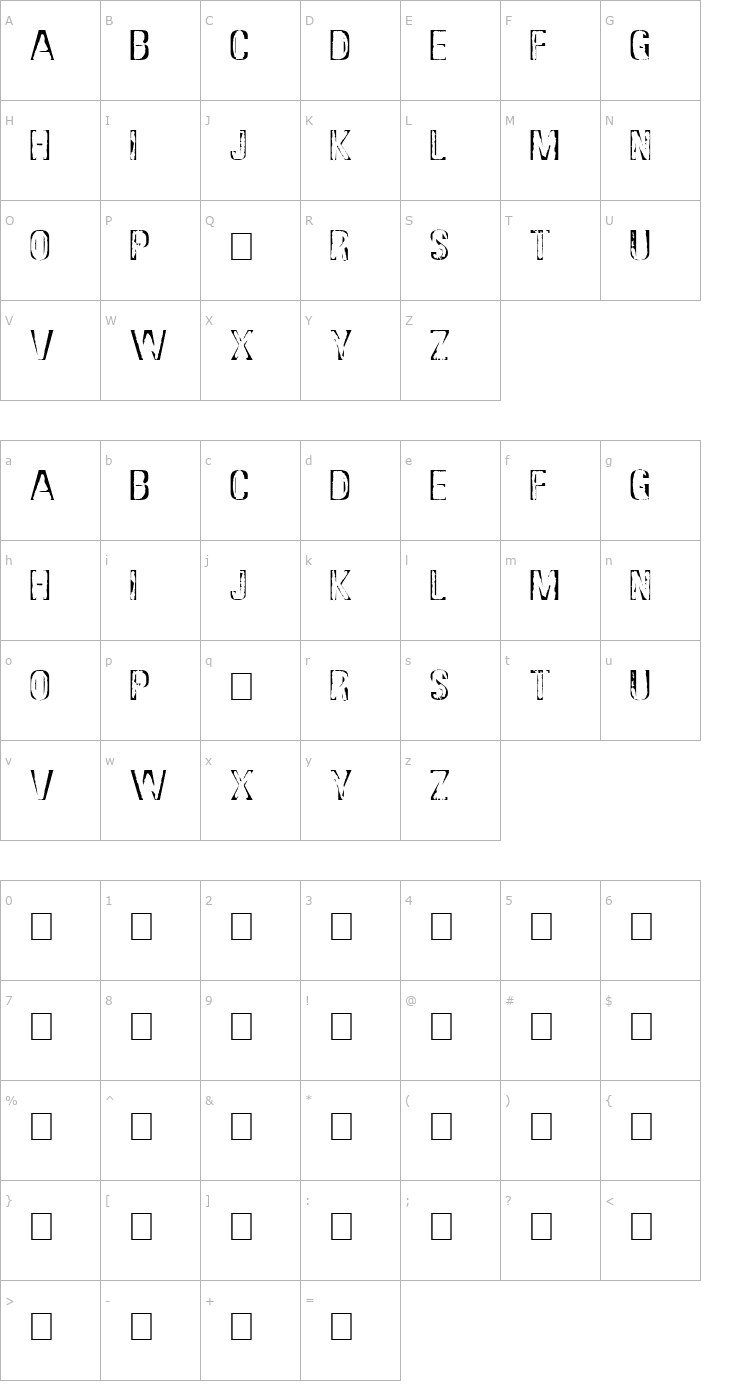 Character Map DS Stamp Cyr Font