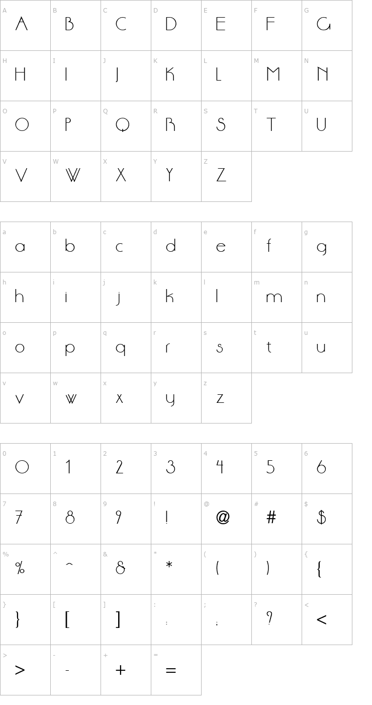 Character Map DS StandartCyr Font