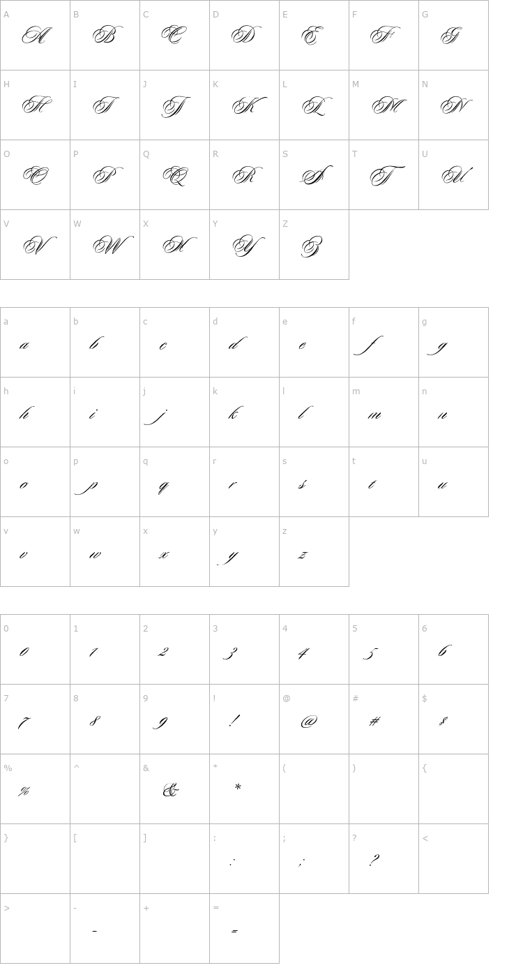Character Map Duet-Regular Font