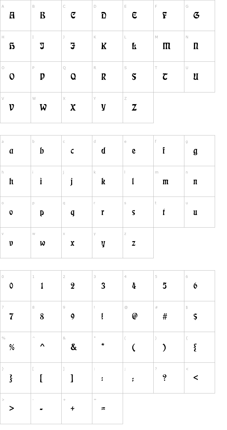 Character Map EckmannAntD Font
