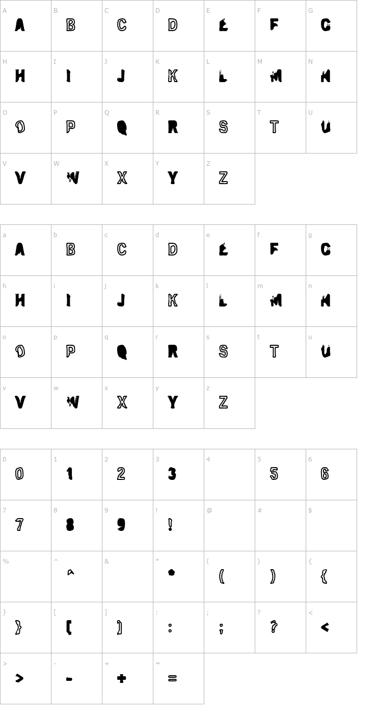 Character Map Eclipsed Moon Outline Font