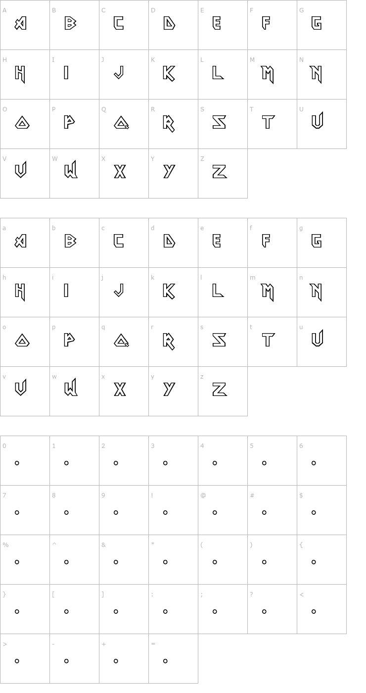 Character Map Eddie Font