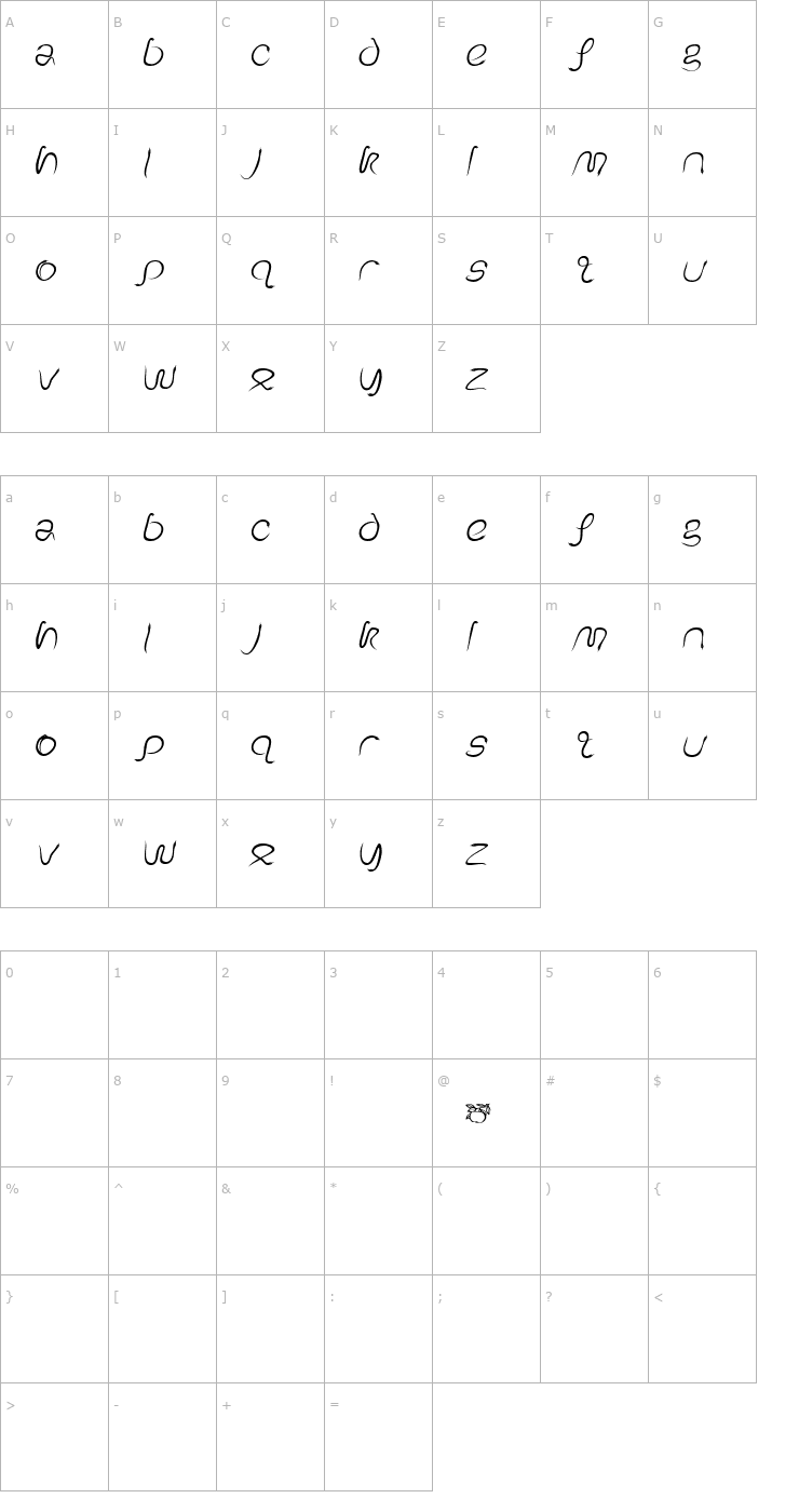 Character Map EdenDisplay Italic Font