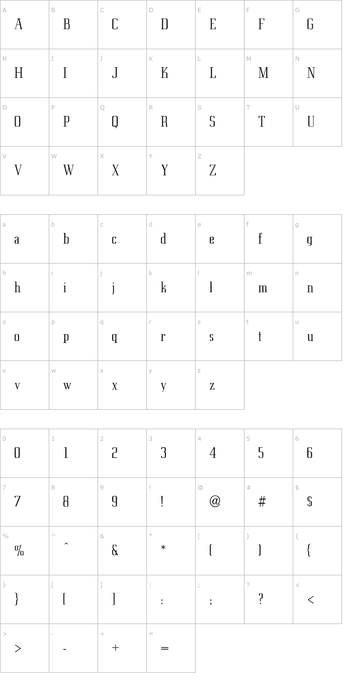 Character Map EdenLight Font