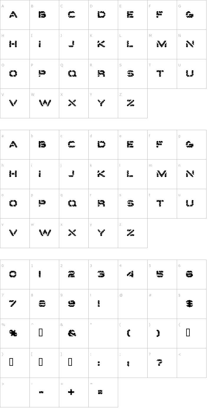 Character Map Edgewater Font