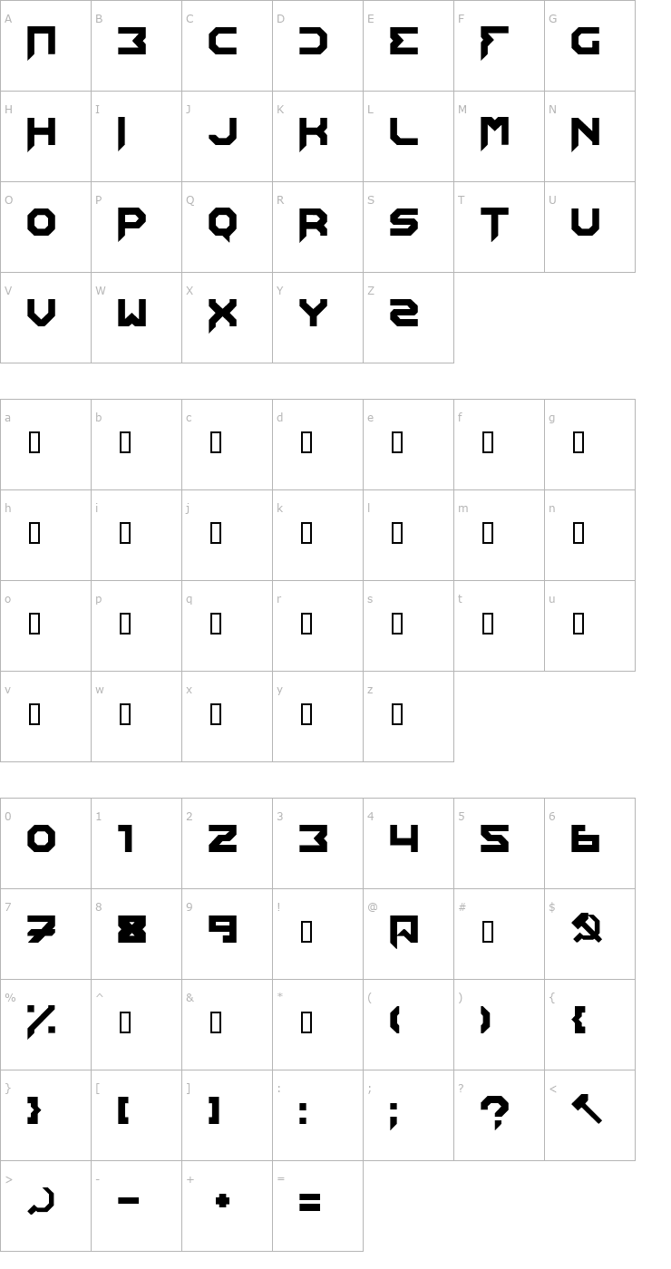 Character Map Edistys Font