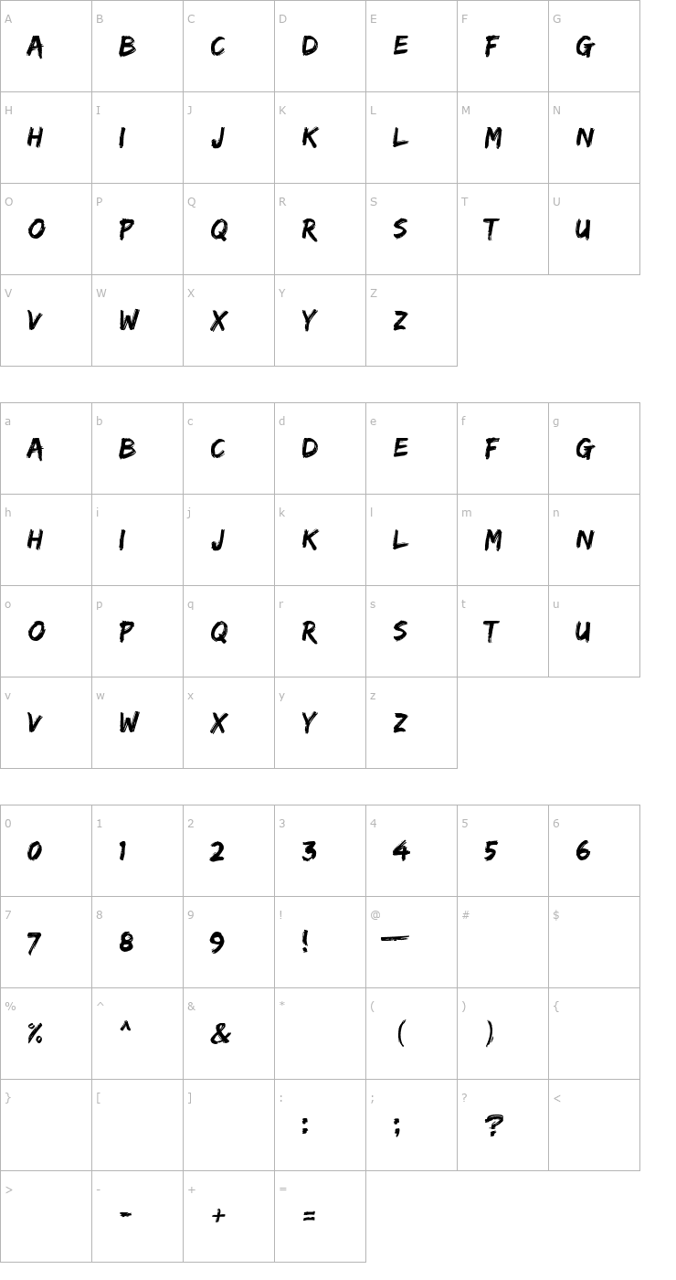 Character Map Edo SZ Font