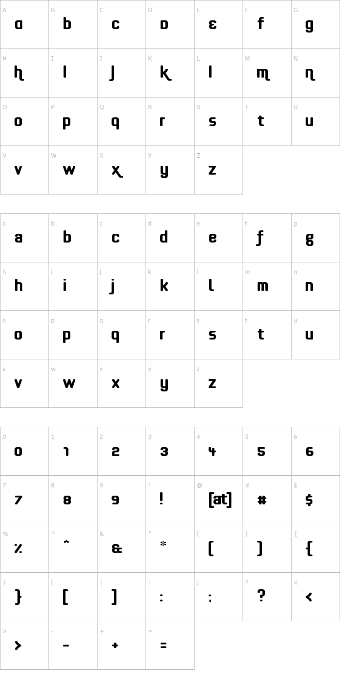Character Map Effortless Font