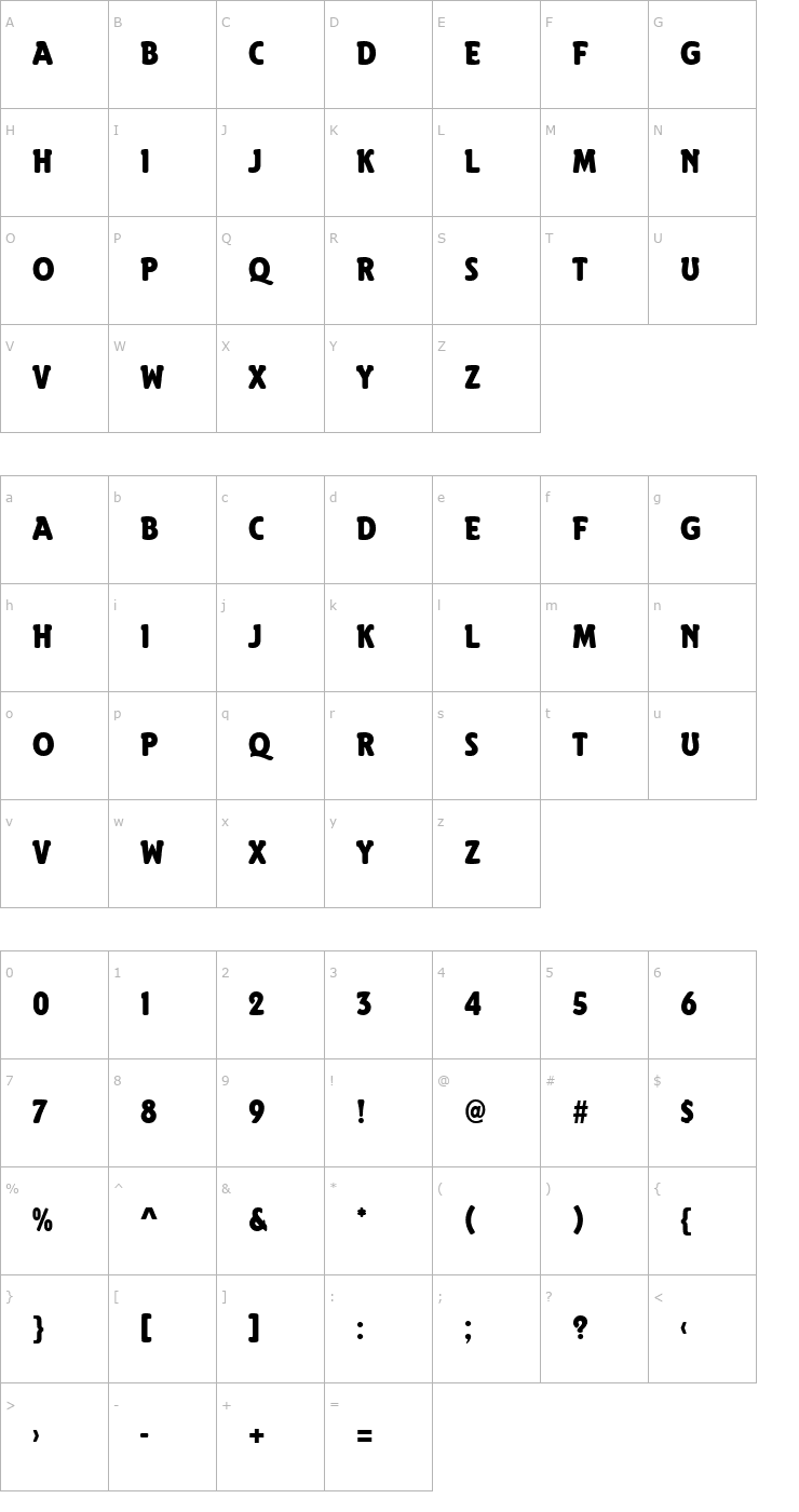 Character Map Element Regular Font